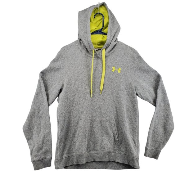 Under Armour Top Women's Long Sleeve Hooded Pullover Sweatshirt Gray Medium - Picture 1 of 12